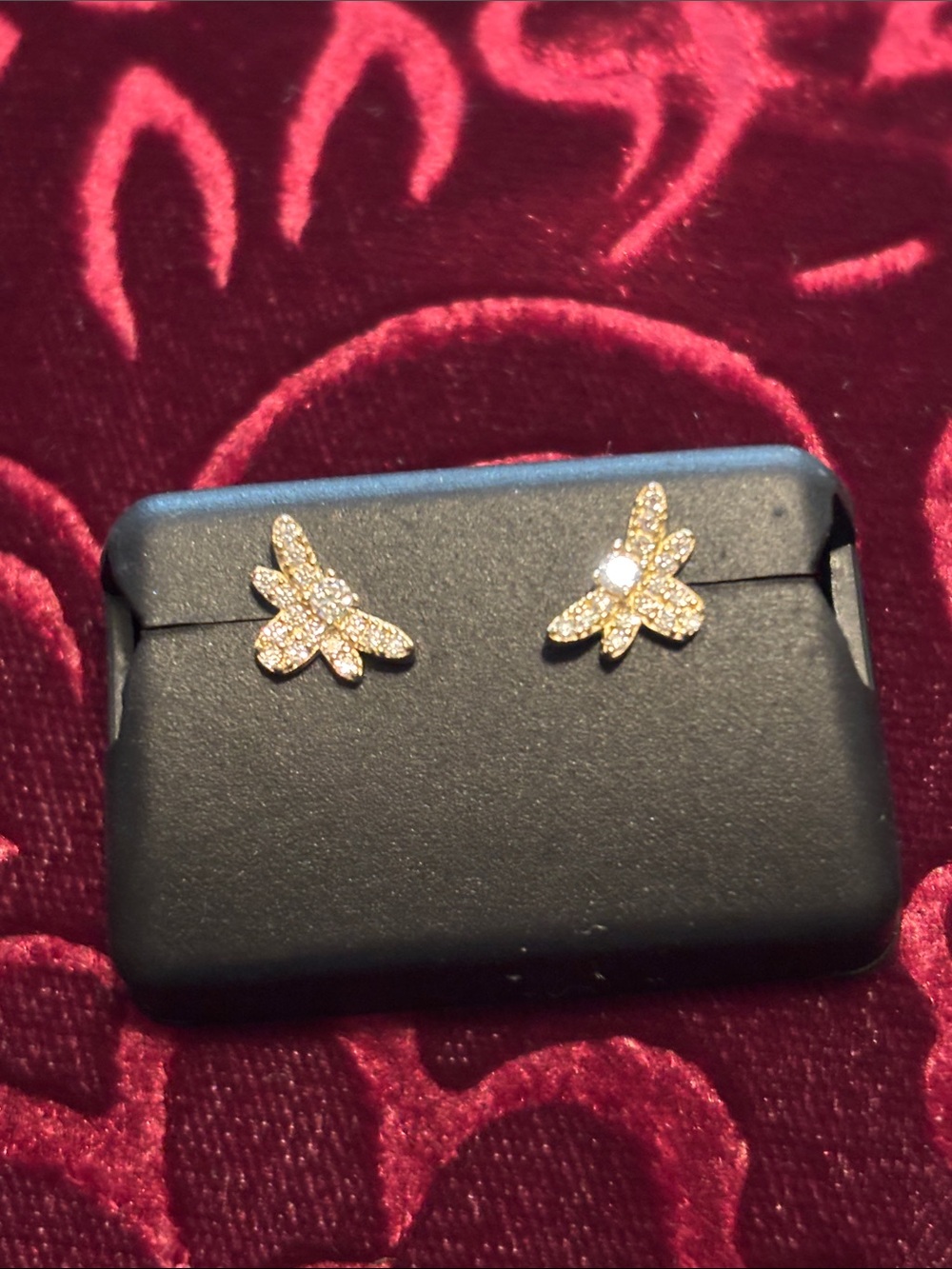 MOISSANITE EARRINGS 925 STERLING SILVER OVER GOLD